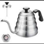 Barista Teekessel aus Edelstahl mit Thermometer | Perfekte Temperaturkontrolle für Kaffee & Tee